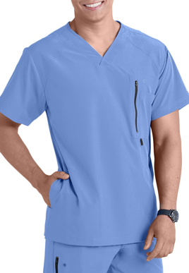 Picture of Barco One Mens 4-Pocket V-Neck Basic Amplify Scrub Top (BA-0115)