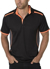 Picture of Be seen-BKP500-Men's Polo With Contrast Shoulder Panel