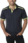 Picture of Be seen-BKP500-Men's Polo With Contrast Shoulder Panel