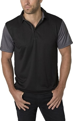 Picture of Be seen-BKP600-Men's Polo With Contrast Sublimated Striped Sleeves