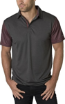 Picture of Be seen-BKP600-Men's Polo With Contrast Sublimated Striped Sleeves