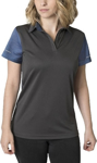 Picture of Be seen-BKP600L-Ladies Polo With Contrast Sublimated Striped Sleeves
