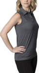 Picture of Be Seen Ladies Cooldry Heather Fabric Sleeveless Polo (BKSP650L)