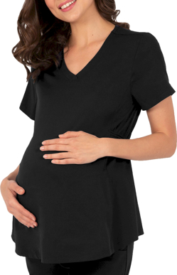 Picture of Healing Hands-2510 - Womens Mila Maternity V-Neck Top