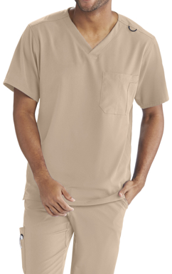 Picture of Skechers Men's Structure V-neck scrub Top - Khaki Size M & L (SK0112)