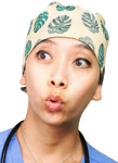 Picture of Dr.Woof Scrubs Monstera Scrub Cap (SC-001)