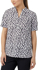 Picture of NNT Uniforms Antibacterial Petal Print Short Sleeve Tunic - Grey (CATUHU-GYT)