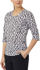 Picture of NNT Uniforms Antibacterial Petal Print 3/4 Sleeve Top - Grey (CATUFN-GYT)