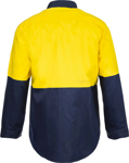 Picture of NCC Apparel Mens Hi Vis Two Tone Long Sleeve Cotton Drill Shirt (WS3022)