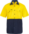 Picture of NCC Apparel Mens Hi Vis Two Tone Short Sleeve Cotton Drill Shirt (WS3023)