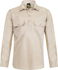 Picture of NCC Apparel Mens Lightweight Long Sleeve Half Placket Cotton Drill Shirt With Contrast Buttons (WS3029)