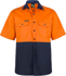 Picture of NCC Apparel Mens Lightweight Hi Vis Two Tone Short Sleeve Vented Cotton Drill Shirt (WS4248)