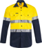 Picture of NCC Apparel Mens Lightweight Hi Vis Two Tone Long Sleeve Vented Cotton Drill Shirt With CSR Reflective Tape (WS6030)