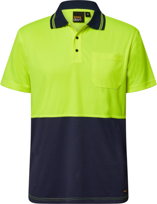 Picture of NCC Apparel Mens Hi Vis Two Tone Short Sleeve Micromesh Polo With Pocket (WSP201)