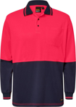 Picture of NCC Apparel Mens Hi Vis Two Tone Long Sleeve Micromesh Polo With Pocket (WSP202)
