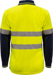 Picture of NCC Apparel Mens Hi Vis Two Tone Long Sleeve Micromesh Polo With Pocket And CSR Reflective Tape (WSP409)