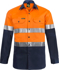 Picture of NCC Apparel Mens Hi Vis Long Sleeve Cotton Drill Industrial Laundry Reflective Shirt (WS3028)