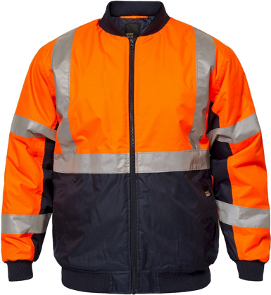 Picture of NCC Apparel Mens Hi Vis Reflective Bomber Jacket With X Pattern Tape (WW9010)