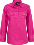Picture of NCC Apparel Womens Lightweight Long Sleeve Closed Front Cotton Drill Shirt (WSL505)