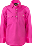Picture of NCC Apparel Kids Lightweight Long Sleeve Closed Front Cotton Drill Shirt (WSK131)