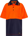 Picture of NCC Apparel Kids Hi Vis Short Sleeve Micromesh Polo With Pocket (WSPK20)
