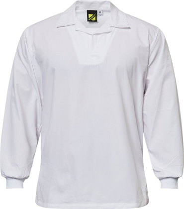 Picture of NCC Apparel Mens Long Sleeve Food Industry Jacshirt With Modesty Neck Insert (WS3015)