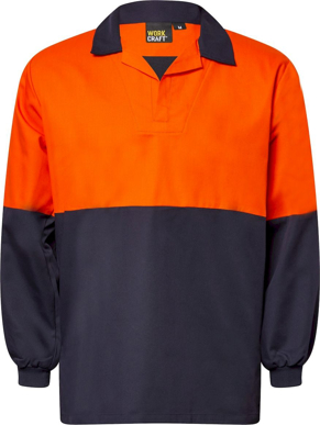 Picture of NCC Apparel Mens Hi Vis Long Sleeve Food Industry Jacshirt With Modesty Insert (WS6073)