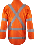 Picture of NCC Apparel Mens Torrent HRC2 Hi Vis NSW Rail Open Front Shirt With X-pattern FR Reflective Tape (FSV028A)