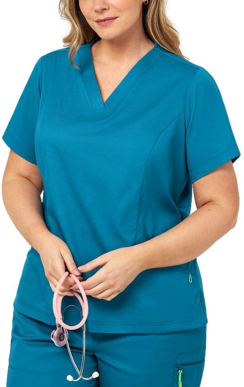 Picture of NNT Uniforms - Womens Next-Gen Antibacterial Active Florence Scrub Top - Teal (CATULM-TEL)