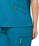 Picture of NNT Uniforms - Womens Next-Gen Antibacterial Active Florence Scrub Top - Teal (CATULM-TEL)