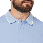 Picture of NNT Uniforms - Mens Textured Cotton Poly Short Sleeve Polo - Light Blue (CATJA4-LTB)