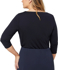 Picture of NNT Uniforms - Womens Matt Jersey Boat Neck 3/4 Sleeve Top - Dark Navy (CATUSX-NDP)