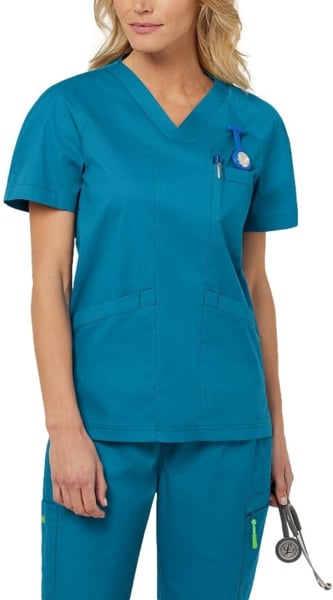 Picture of NNT Uniforms Unisex Next-Gen Antibacterial Active Carl Scrub Top - Teal (CATRFV-TEL)