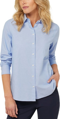 Picture of NNT Uniforms - Womens Cotton Chambray Long Sleeve Shirt - Light Blue (CATUSZ-LTB)