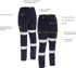 Picture of Bisley Workwear Womens Recycled Taped Biomotion Cargo Work Pant (BPCL6088T)