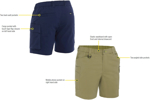 Picture of Bisley Workwear Stretch Cotton Elastic Waist Cargo Short (BSHC1018)