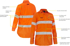 Picture of Bisley Workwear Womens Taped Hi Vis Ripstop FR Vented Shirt - 185 GSM (BL8439T)