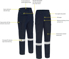 Picture of Bisley Workwear Womens Taped FR Ripstop Cargo Pant - 240 GSM (BPCL8580T)