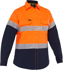 Picture of Bisley Workwear Womens Hi Vis Taped Stretch Ripstop Shirt (BL6491T)