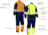 Picture of Bisley Workwear X Taped Two Tone Hi Vis Freezer Coverall (BC6453T)