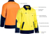 Picture of Bisley Workwear Hi Vis Drill Jacket With Liquid Repellent Finish (BJ6917)