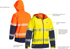 Picture of Bisley Workwear Taped Hi Vis Ripstop Bonded Fleece Jacket (BJ6934T)