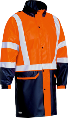 Picture of Bisley Workwear Taped Hi Vis Stretch Pu Rain Coat (BJ6935HT)