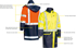 Picture of Bisley Workwear Taped Hi Vis Stretch Pu Rain Coat (BJ6935HT)