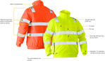 Picture of Bisley Workwear Taped Hi Vis Wet Weather Bomber Jacket (BJ6770T)