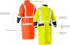 Picture of Bisley Workwear Taped Hi Vis Long Rain Coat (BJ6961T)