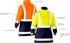 Picture of Bisley Workwear Womens H Taped Two Tone Hi Vis Rain Jacket (BJL6966T)