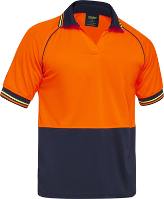 Picture of Bisley Workwear Recycled Two Tone Hi Vis Short Sleeve Polo (BK1440)