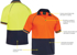 Picture of Bisley Workwear Recycled Two Tone Hi Vis Short Sleeve Polo (BK1440)