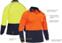 Picture of Bisley Workwear Recycled Two Tone Hi Vis Long Sleeve Polo (BK6440)